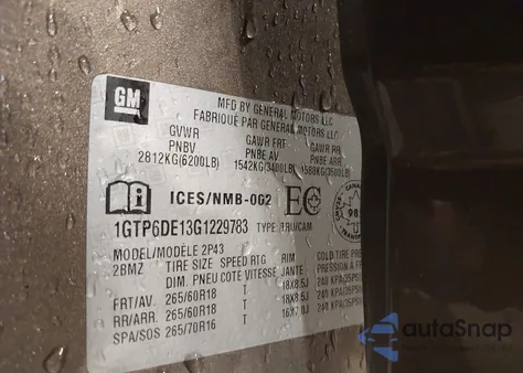 2016 GMC Canyon Slt из США, поврежденный, VIN 1GTP6DE13G1229783